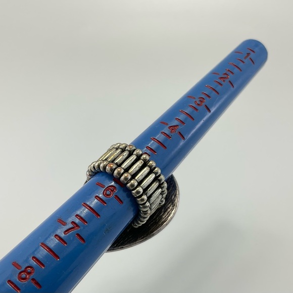 Vintage Gothic Ring Clear Crystals & Mystical Swirls Stretch Ring, Celtic Nordic - Picture 9 of 13